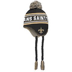 New Orleans Saints '47 Bering Cuffed Knit Hat with Pom - Black