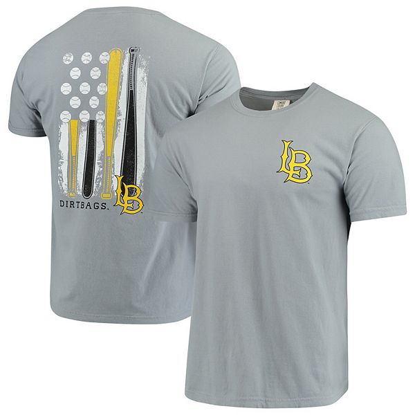 Men's Gray Long Beach State 49ers Baseball Flag Comfort Colors T