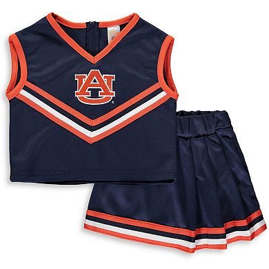 Girls Youth Navy Auburn Tigers Two-Piece Cheer Set