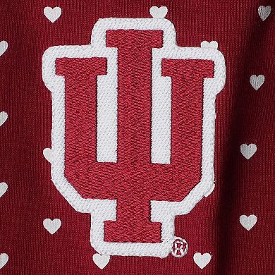 Girls Newborn & Infant Crimson Indiana Hoosiers Hearts Bodysuit and Headband Set