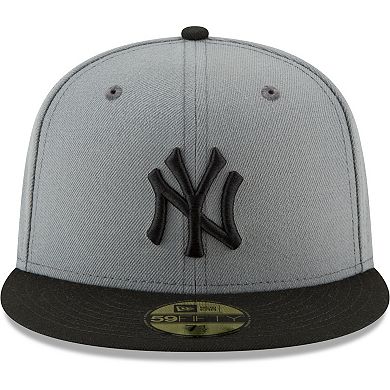 Men's New Era Gray/Black New York Yankees Two-Tone 59FIFTY Fitted Hat