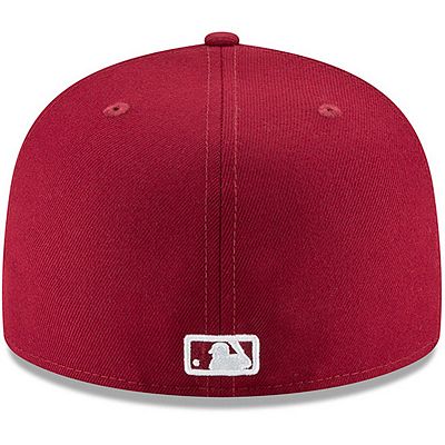 Men's New Era Crimson Los Angeles Dodgers Fashion Color Basic 59FIFTY Fitted Hat