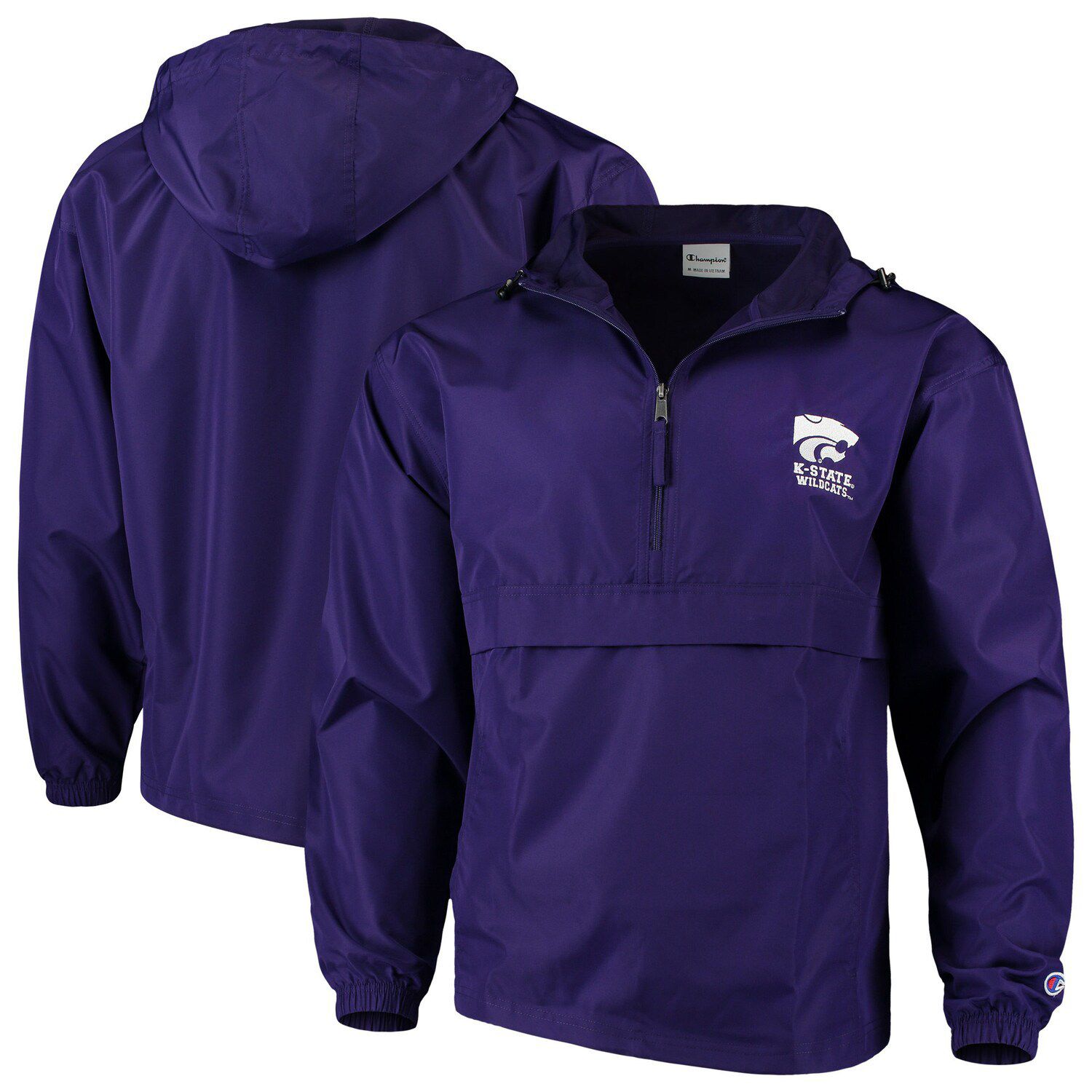 champion windbreaker mens purple