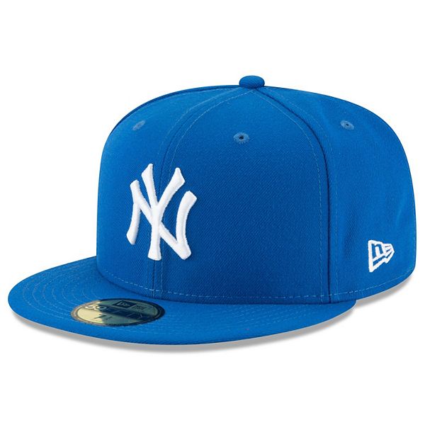 Men S New Era Blue New York Yankees Fashion Color Basic 59fifty Fitted Hat