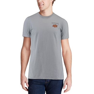 Men's Gray Oklahoma State Cowboys Team Comfort Colors Campus Scenery T-Shirt