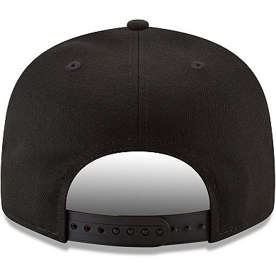 Men's New Era Black Los Angeles Dodgers Alternate Logo Black & White 9FIFTY Snapback Hat