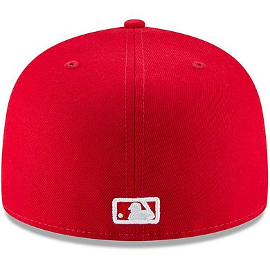 Men's New Era Red Atlanta Braves Fashion Color Basic 59FIFTY Fitted Hat