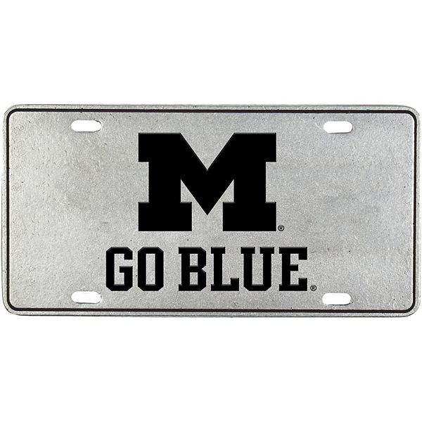 University of Michigan Wolverines college NCAA metal football license plate #1 