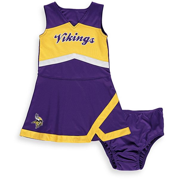 NFL Football Minnesota Vikings SKOL Cotton Lined Tutu Party Costume Dress  Purple Yellow Baby Toddler Girls - Fast & Free Shipping!