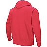 Men's Colosseum Red Miami University RedHawks Arch & Logo Pullover Hoodie