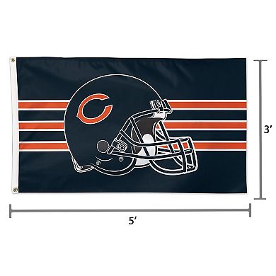 WinCraft Chicago Bears Single-Sided 3' x 5' Deluxe Helmet Flag
