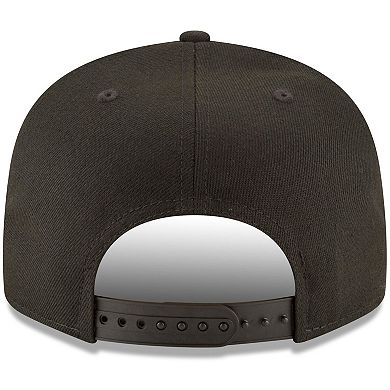 San Francisco Giants New Era Black on Black 9FIFTY Team Snapback Adjustable Hat - Black