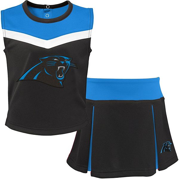 Youth Black/Blue Carolina Panthers Two-Piece Spirit Cheerleader Set