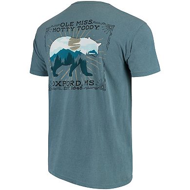 Men's Blue Ole Miss Rebels State Scenery Comfort Colors T-Shirt