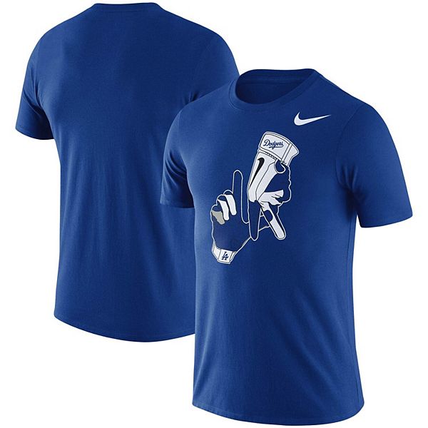 Los Angeles Dodgers Nike MLB LA Gloves Local Phrase T-Shirt - Royal
