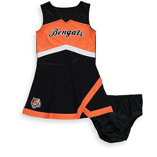 Girls Preschool Black/Orange Cincinnati Bengals Cheer Captain