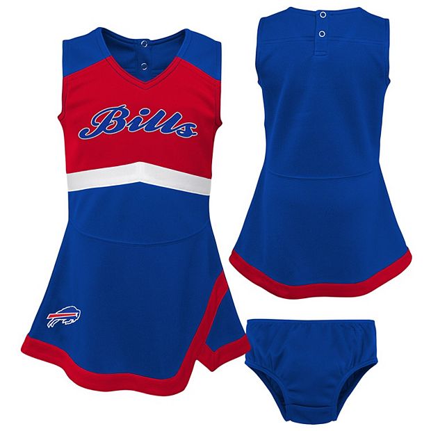 Girls Toddler Royal/Red Buffalo Bills Cheer Captain Jumper Dress