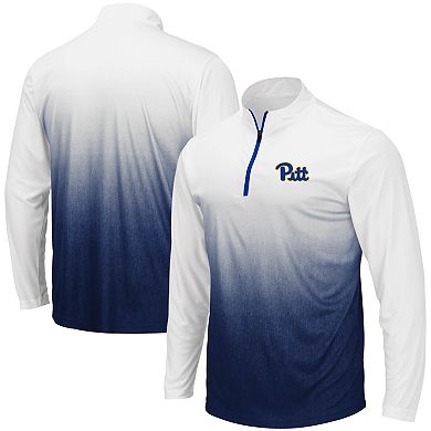 Men's Colosseum Navy Pitt Panthers Magic Team Logo Quarter-Zip Jacket