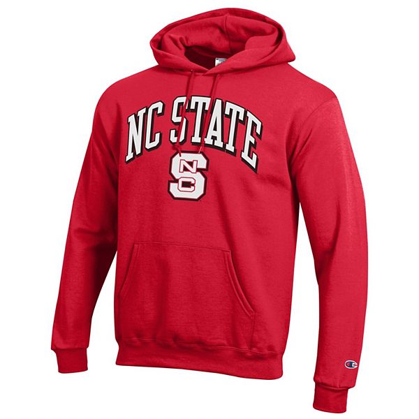 Men's Champion Red NC State Wolfpack Arch Over Logo Powerblend Pullover ...
