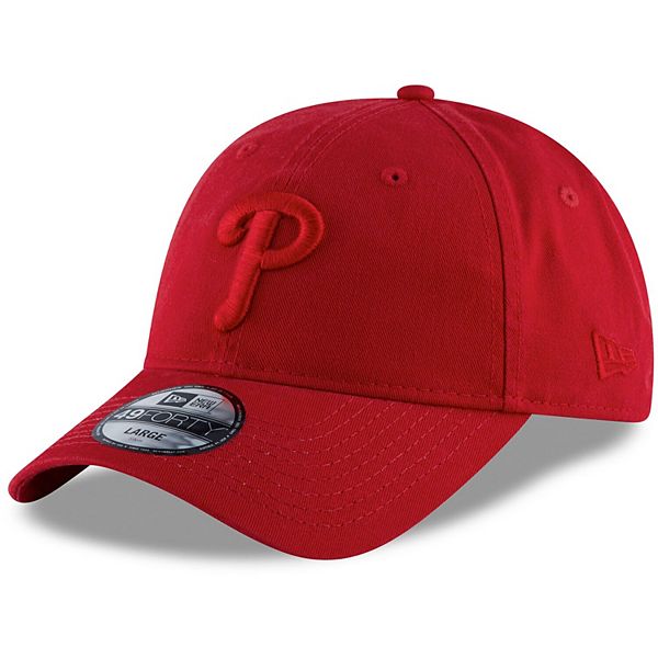 Men's New Era Red Philadelphia Phillies Core Tonal 49FORTY Fitted Hat