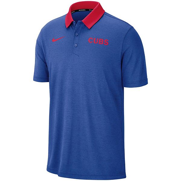 Men's Royal Chicago Cubs Color Blocked Stretch Polo 