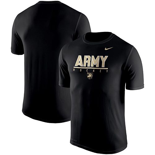 Men's Nike Black Army Black Knights Hockey Drop Legend Performance T-Shirt