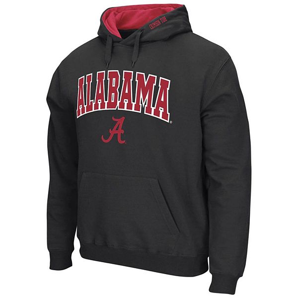 Men's Colosseum Charcoal Alabama Crimson Tide Arch & Logo Pullover Hoodie