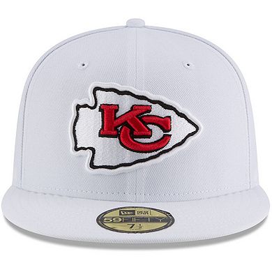 Men's New Era White Kansas City Chiefs Omaha 59FIFTY Fitted Hat