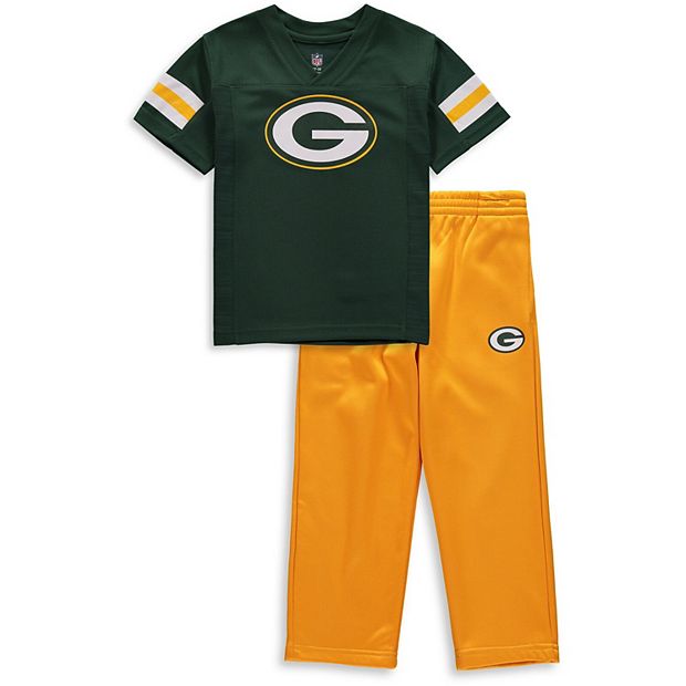 Toddler Green/Gold Green Bay Packers Training Camp Pants & T-Shirt Set