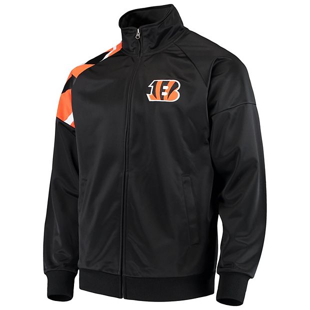 Men's G-III Sports by Carl Banks Black Cincinnati Bengals Interception  Full-Zip Track Jacket