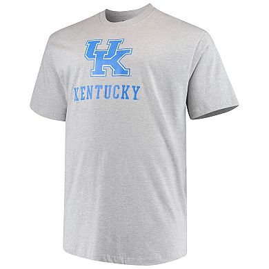 Men's Heathered Gray Kentucky Wildcats Big & Tall Lockup T-Shirt