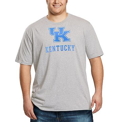 Men's Heathered Gray Kentucky Wildcats Big & Tall Lockup T-Shirt