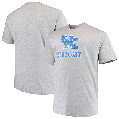 Men's Heathered Gray Kentucky Wildcats Big & Tall Lockup T-Shirt