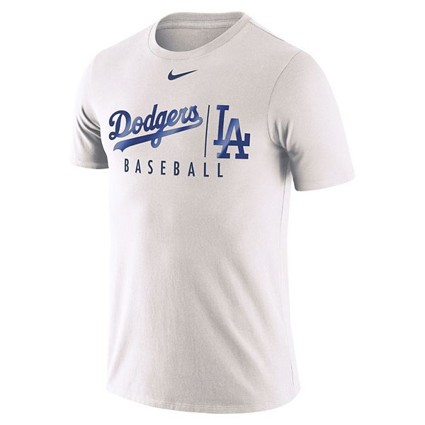 Men's Nike White Los Angeles Dodgers MLB Practice T-Shirt