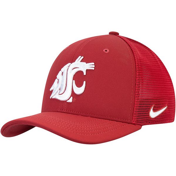 Men's Nike Crimson Washington State Cougars Aerobill Meshback Swoosh ...