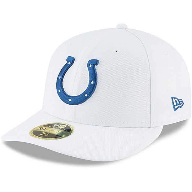 Men's New Era White Indianapolis Colts Omaha Low Profile 59FIFTY Fitted Hat