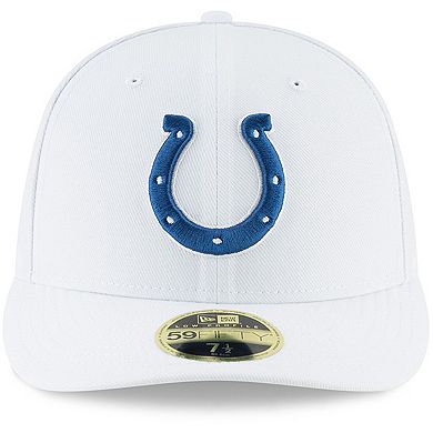 Men's New Era White Indianapolis Colts Omaha Low Profile 59FIFTY Fitted Hat