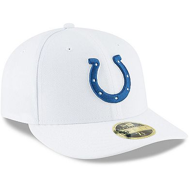 Men's New Era White Indianapolis Colts Omaha Low Profile 59FIFTY Fitted Hat