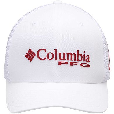 Men's Columbia White Alabama Crimson Tide Collegiate PFG Flex Hat