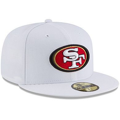 Men's New Era White San Francisco 49ers Omaha 59FIFTY Fitted Hat