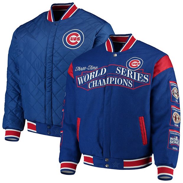 Chicago Cubs Championship Poly-Twill Jacket by JH Design