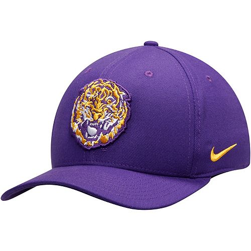 Men's Nike Purple LSU Tigers Team Classic Logo 99 Swoosh Flex Hat