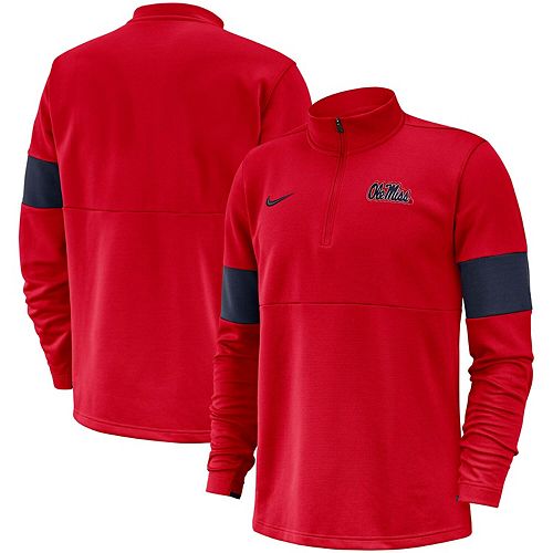 Men's Nike Red Ole Miss Rebels 2019 Coaches Sideline Performance Half ...