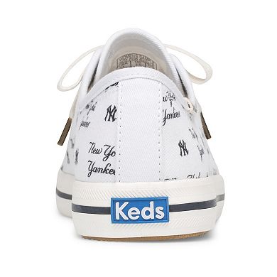 Women's Keds White New York Yankees Kickstart Repeat Logo Sneakers
