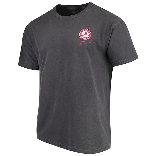 Men's Gray Alabama Crimson Tide Flag Local Comfort Color T-Shirt