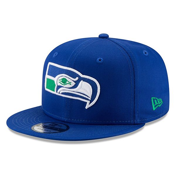 Mitchell & Ness Seattle Seahawks Classic Arch Snapback Adjustable Hat -  Gray/Royal Blue