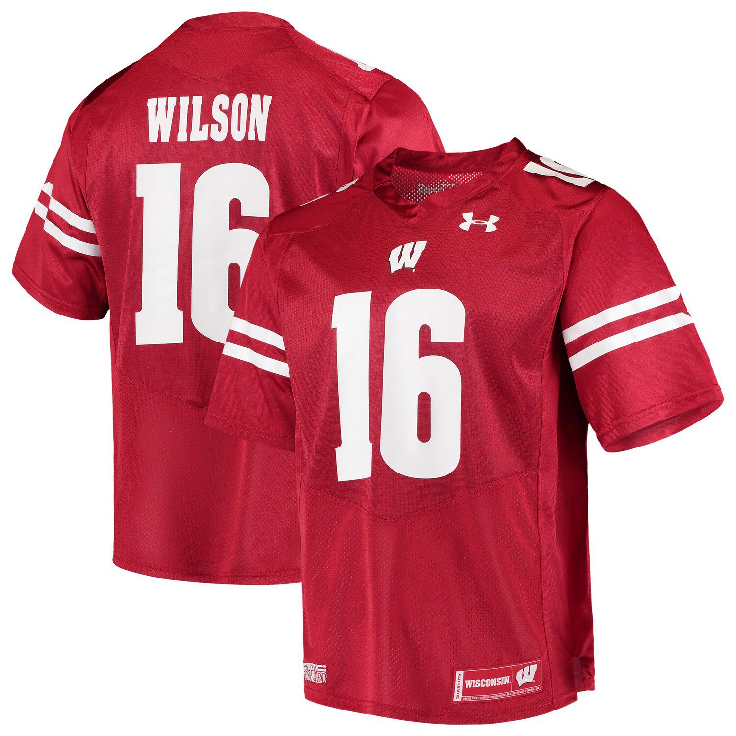 Russell Wilson Red Wisconsin Badgers 