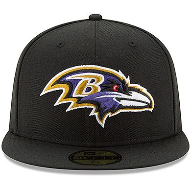 Men's New Era Black Baltimore Ravens Omaha 59FIFTY Fitted Hat