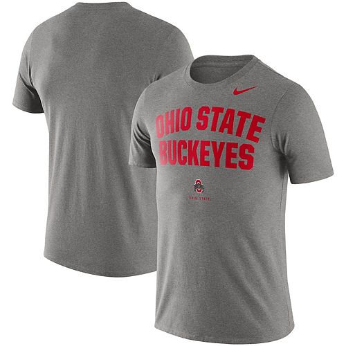 Men's Nike Heathered Gray Ohio State Buckeyes Phrase Performance T-Shirt