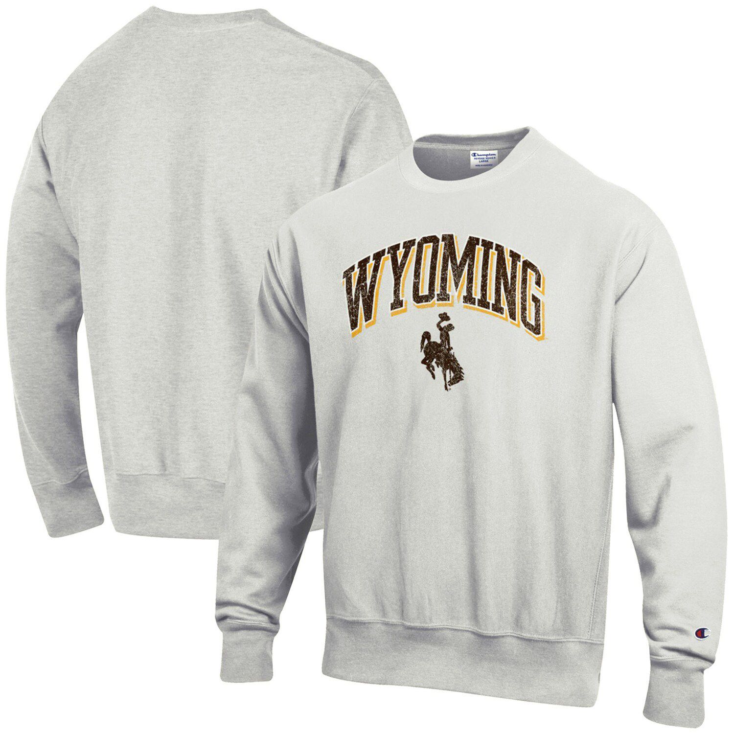 Men's Nike Anthracite Wyoming Cowboys Arch Club Fleece Pullover Sweatshirt Size: Small